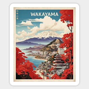 Wakayama Japan Travel Vintage Tourism Poster Sticker